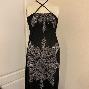 Black/White & Pink/White Maxi Dress